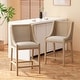 preview thumbnail 1 of 18, Christopher Knight Home Cataldo Fabric Upholstered Wood and Cane 25.5-Inch Counter Stools (Set of 2) Beige