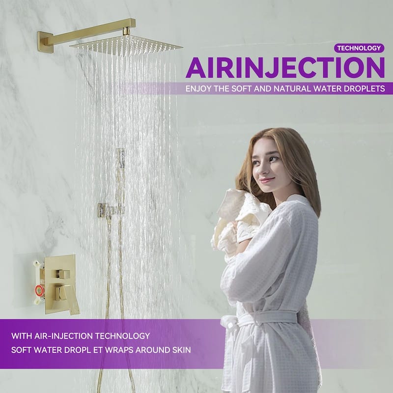 WIZ 2-Spray 10 in. Wall Mount Shower Head System Shower Faucet