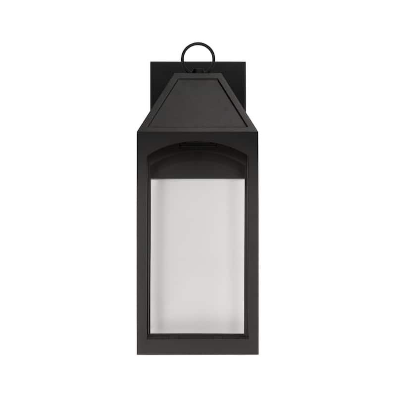 Burton Outdoor 1-light Black Medium LED Wall Lantern w/ Clear Glass