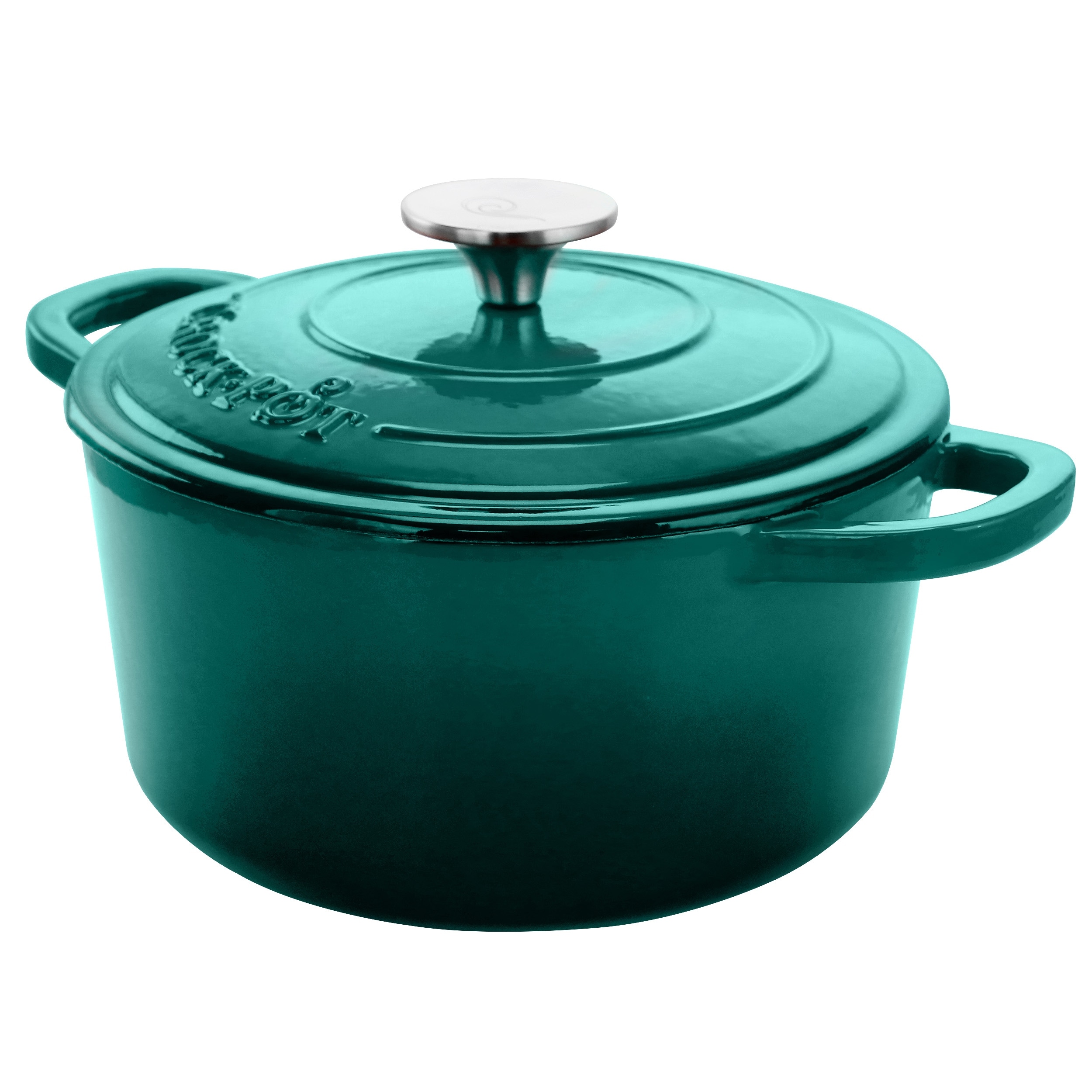 3 Quart Enameled Cast Iron Casserole with Lid in Turquoise - On Sale - Bed  Bath & Beyond - 37451873