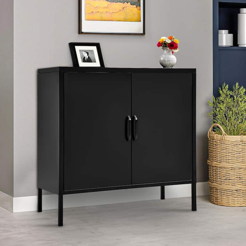 Moasis Modern Steel Accent Cabinet with Door