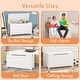preview thumbnail 17 of 18, Kids Wooden Toy Box Storage With Safety Hinged Lid - 31.5”L x 13”W x 16.7”H