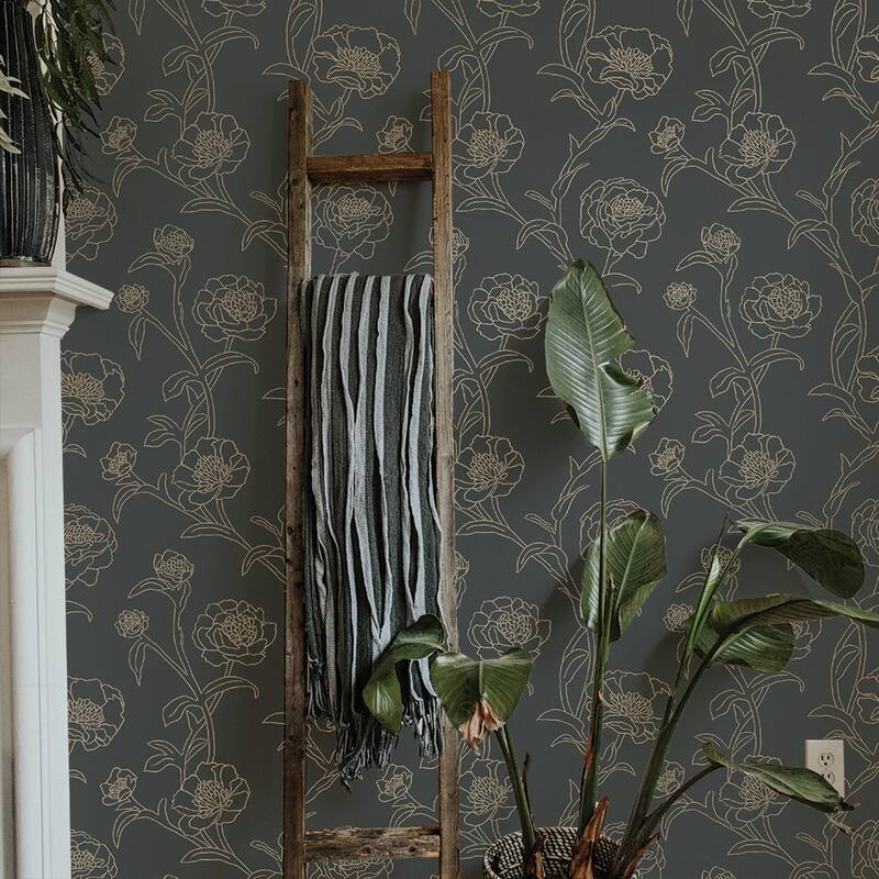 Peonies Removable Peel and Stick Wallpaper