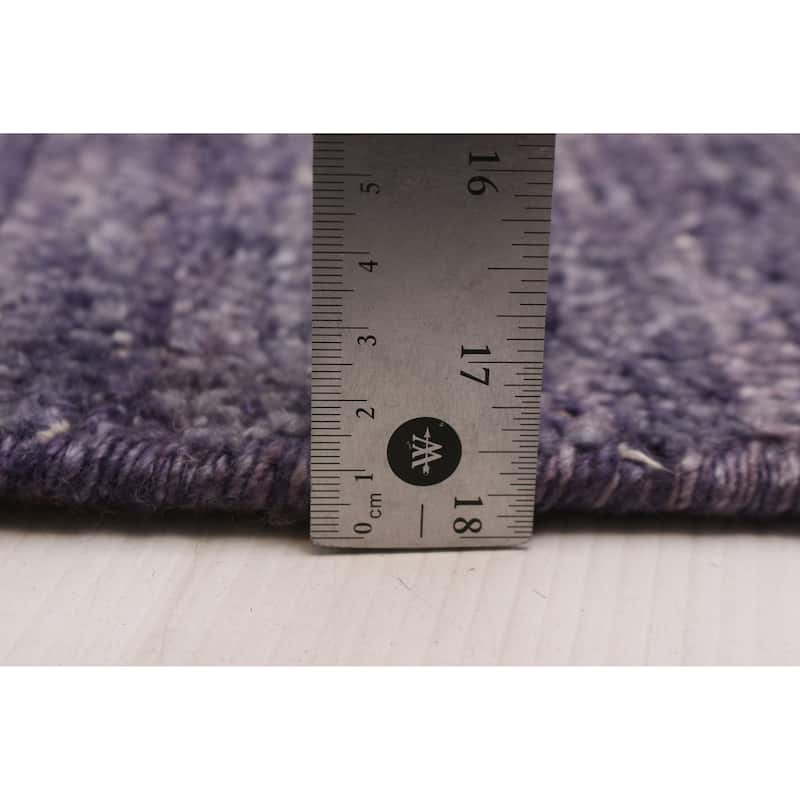 ECARPETGALLERY Hand-knotted Loreto Purple Silk Rug - 5'9 x 8'9