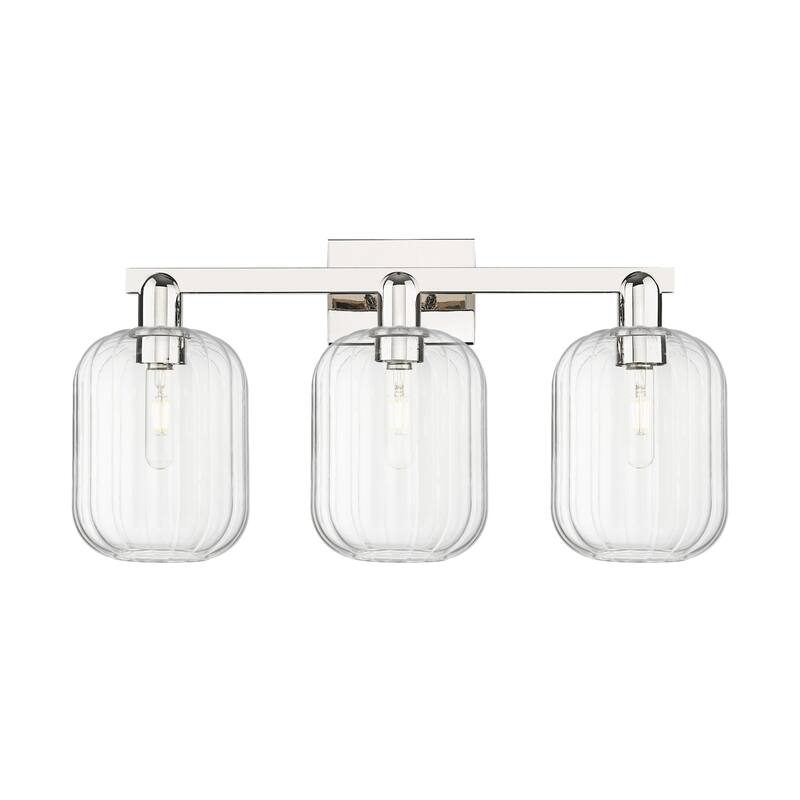 Innovations Lighting 716-3W-14-26 Preston Vanity Preston 3 Light 26" - Polished Nickel / Clear