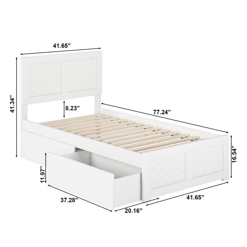 Canyon Platform Bed with Matching Footboard & Storage Drawers