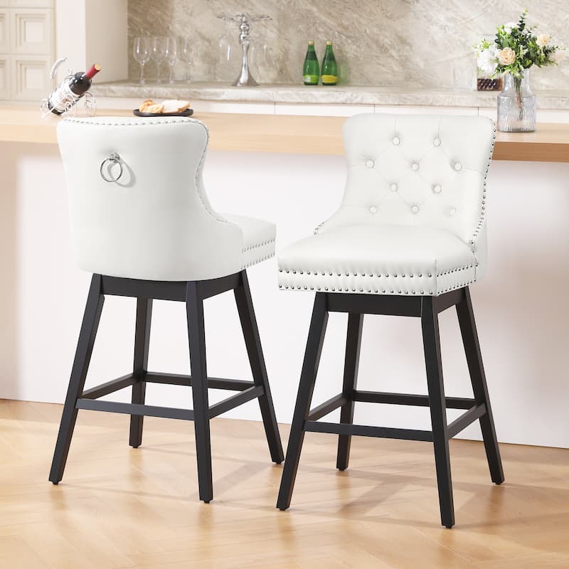 26"/30" Faux Leather Swivel Counter or Bar Height Stools