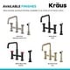 preview thumbnail 12 of 165, Kraus Urbix Industrial Solid Brass Kitchen Faucet
