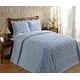 preview thumbnail 26 of 78, Better Trends Rio Collection in Floral Design 100% Cotton Tufted Unique Luxurious Machine Washable Tumble Dry Blue - King