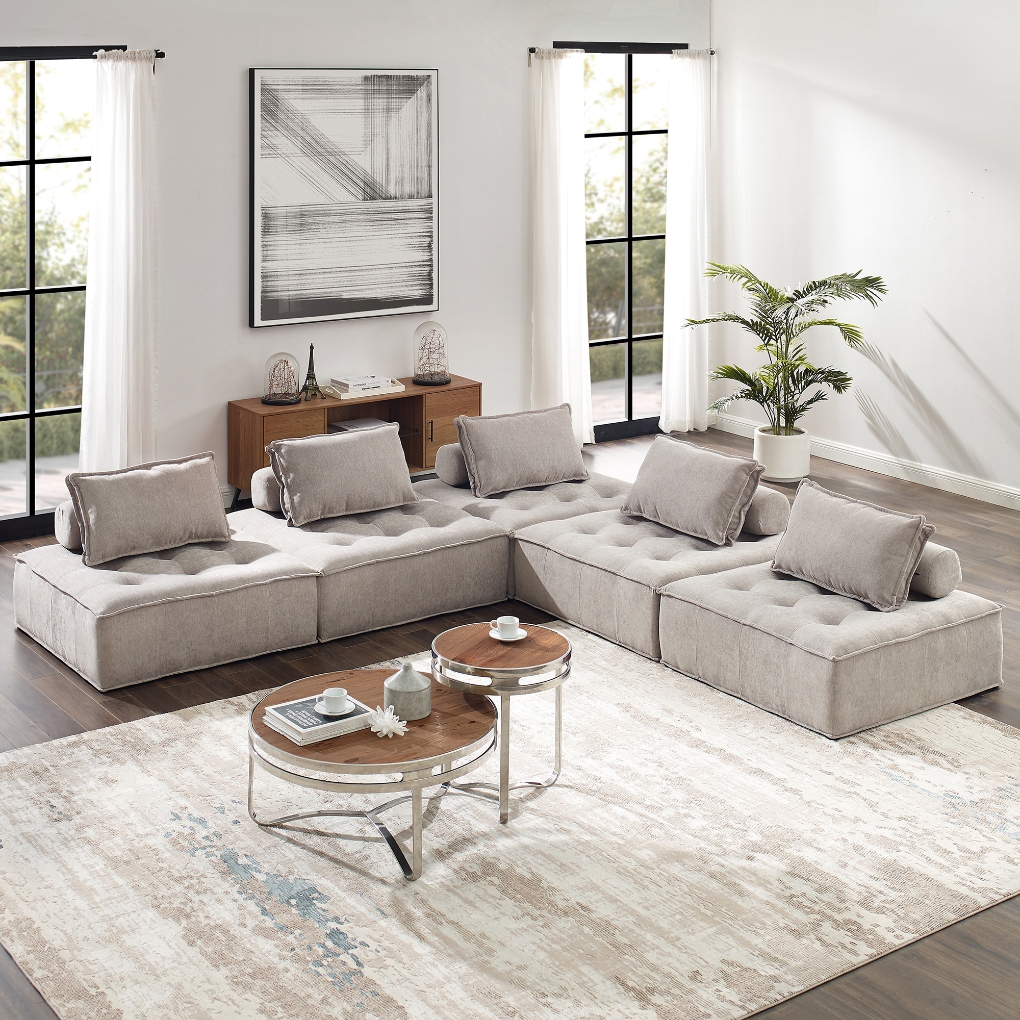 Square top sectional sofa
