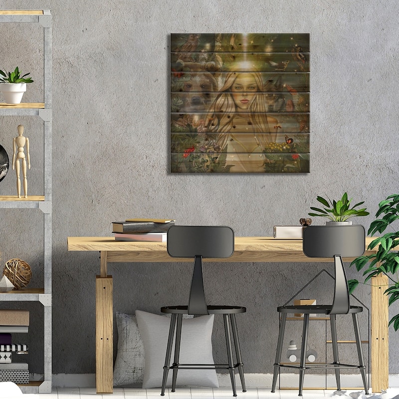 Forest Elf Print On Wood by Nettsch - Multi-Color