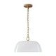 preview thumbnail 6 of 13, Mid-Century Modern 1-Light Round Opal Glass Pendant Light 14.8in