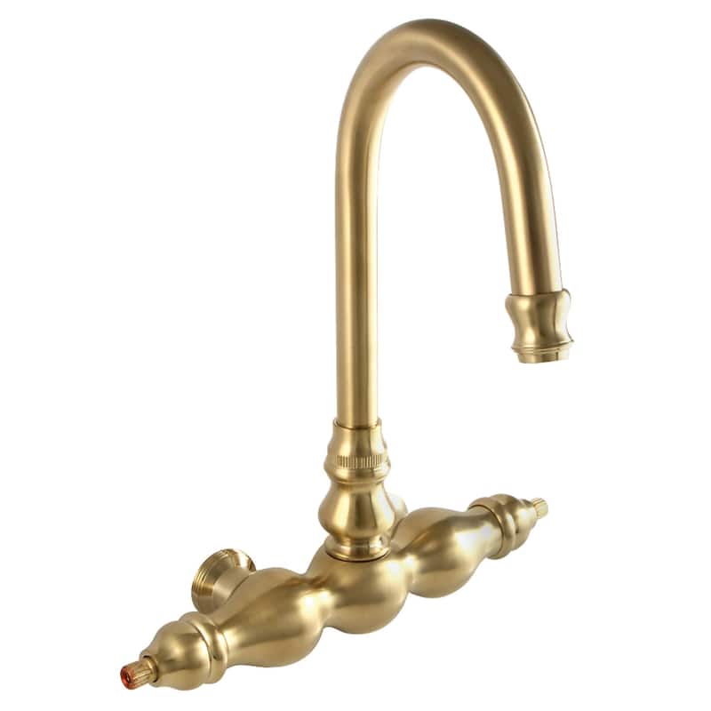Kingston Brass Vintage Wall Mounted Tub Filler - Brushed Brass