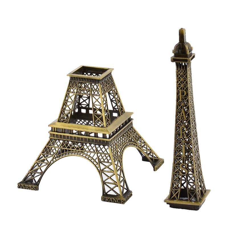Home Decor Metal Separable Miniature Eiffel Tower Model Bronze Tone 32cm Height - Bronze Tone