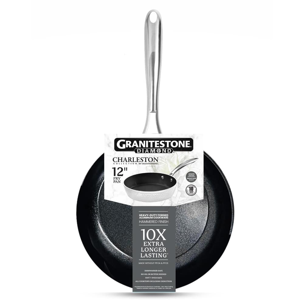 Granitestone Charleston 12 Inch Hammered Nonstick Frying Pan