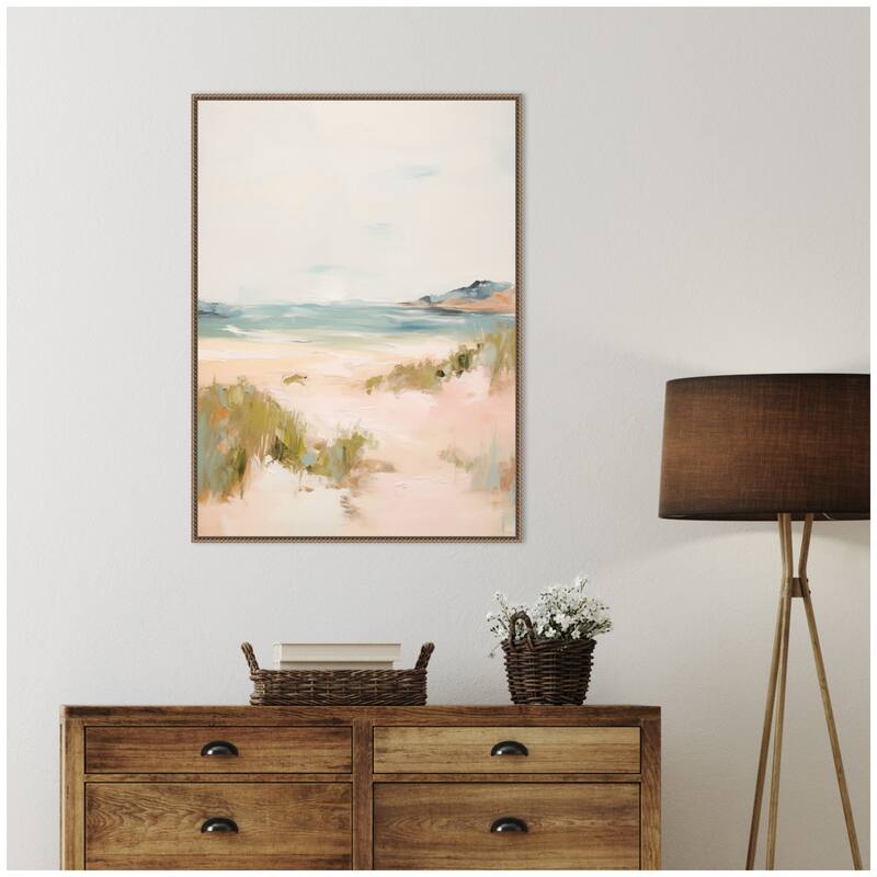 Kate and Laurel Tranquil Landscape V expansion by Amy Lighthall Framed Canvas Wall Art Print