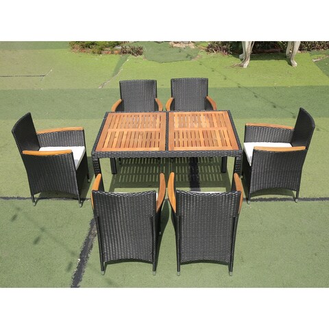 Nestfair 7-piece Outdoor Patio Wicker Dining Set