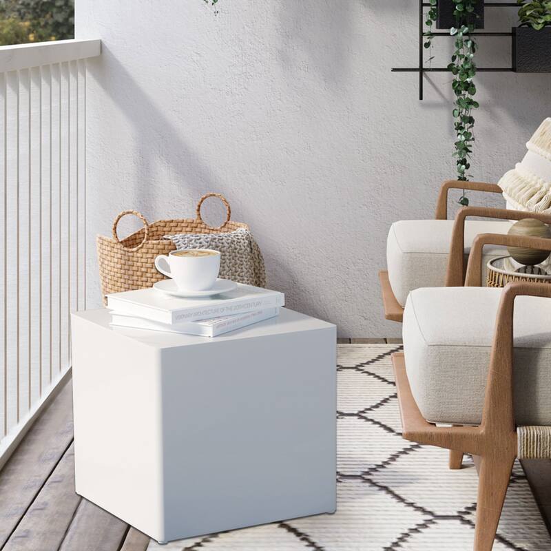 Modern Glam Square Nesting Coffee End Side Table for Living Room(Set of 2)