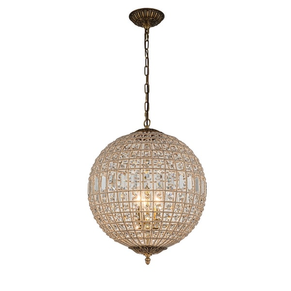 Antique brass globe chandelier on sale
