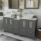 preview thumbnail 15 of 28, Vanity Art 60" Double Sink Bathroom Vanity Set with Engineered Marble Top and Free Mirror - 60 W X 18.5 D X 31.1 H