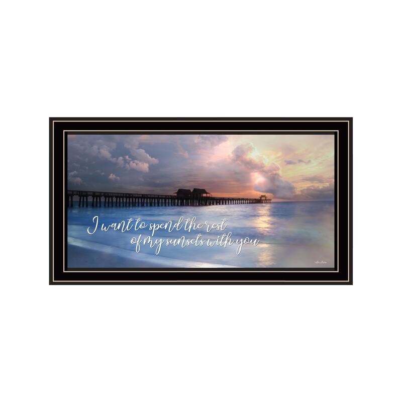 TrendyDecor4U "Rest of My Sunsets I" Framed Print Wall Art - Multi