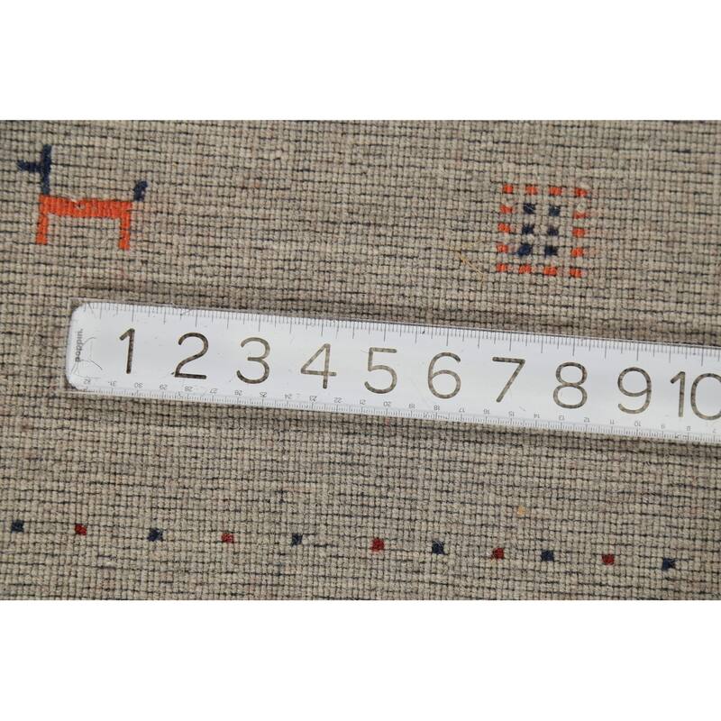 Tribal Gabbeh Indian Accent Rug Handmade Bedroom Beige Wool Carpet - 3'11"x 5'10"