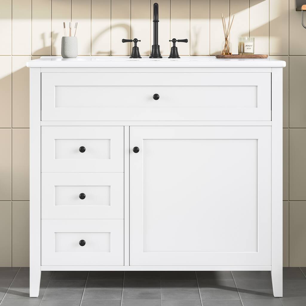 GDFStudio - Adrian Montgomery Modern Freestanding Bathroom Vanity