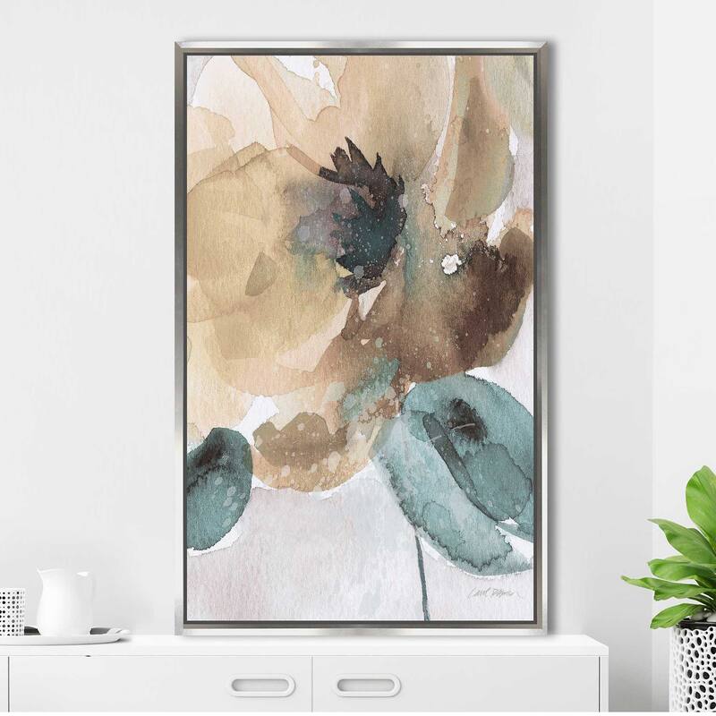 "Watercolor Poppy II" by Carol Robinson Print on Floating Canvas