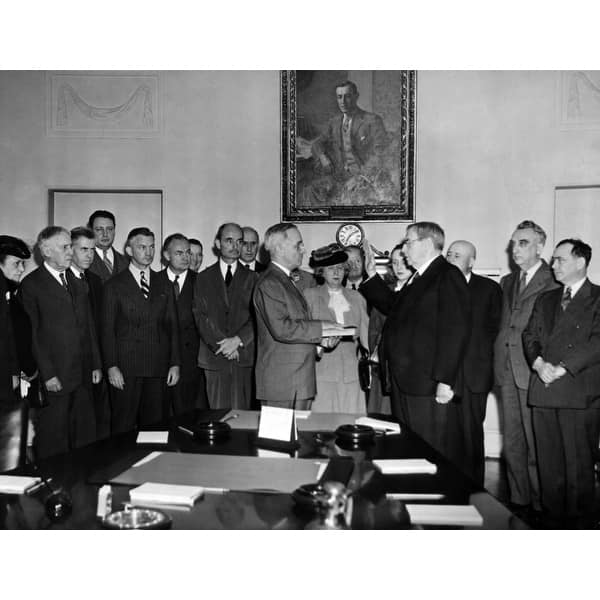 Shop Chief Justice Harlan F Stone Administering The Oath Of Office