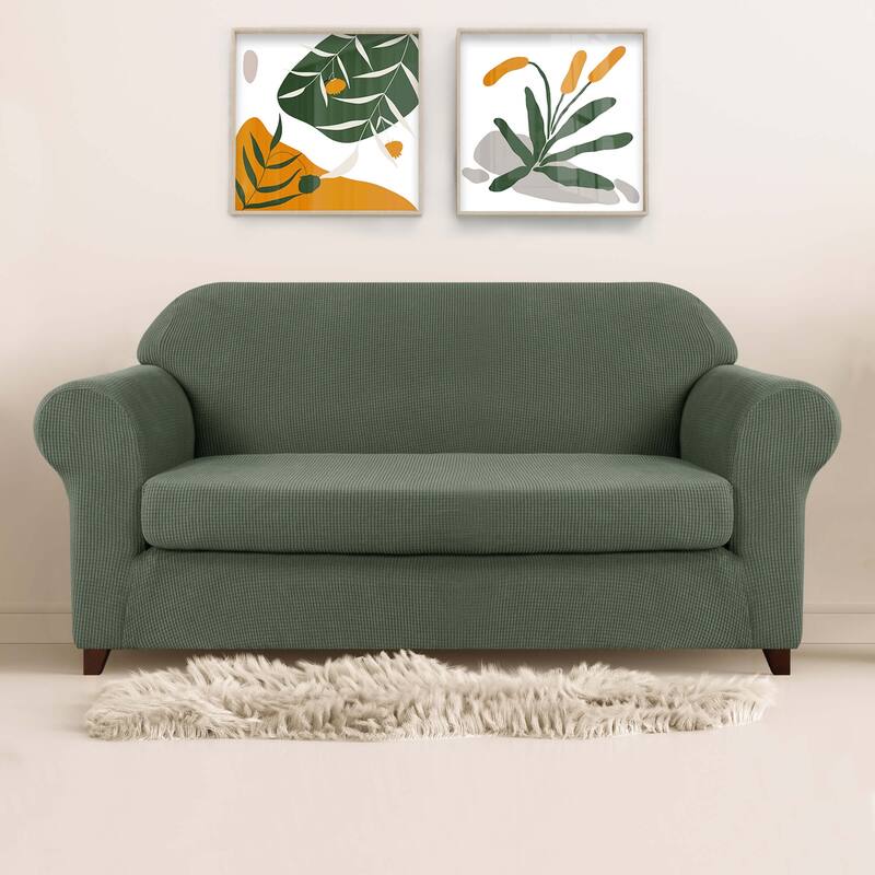 Subrtex 2 Piece Sofa Slipcover Stretch Spandex Furniture Protector