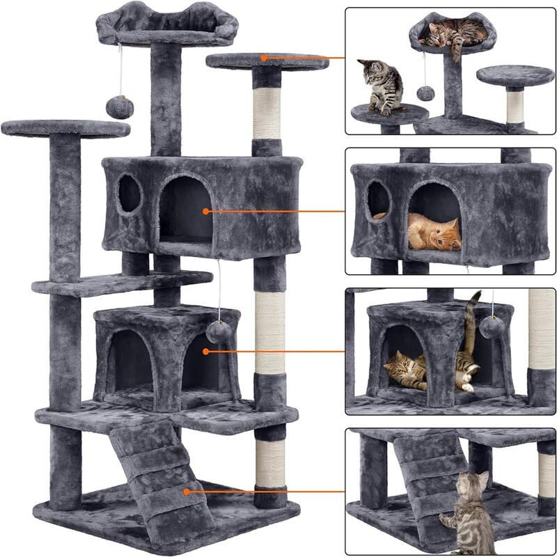 54in Cat Tree Tower Condo Furniture Scratch Post