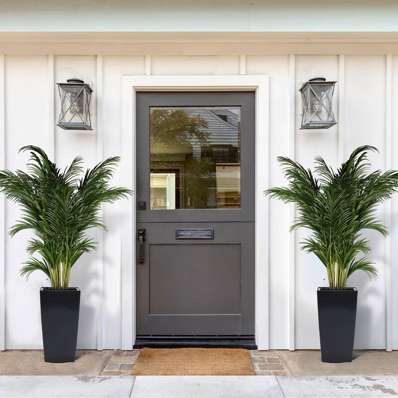 2PCS Garden Decor 16" Tall Indoor Outdoor Planters with Water Level Monitor