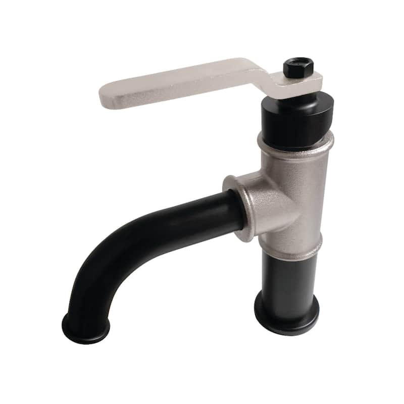 Kingston Brass Whitaker 1.2 GPM Deck Mounted Single Hole Bathroom - Matte Black / Polished Nickel