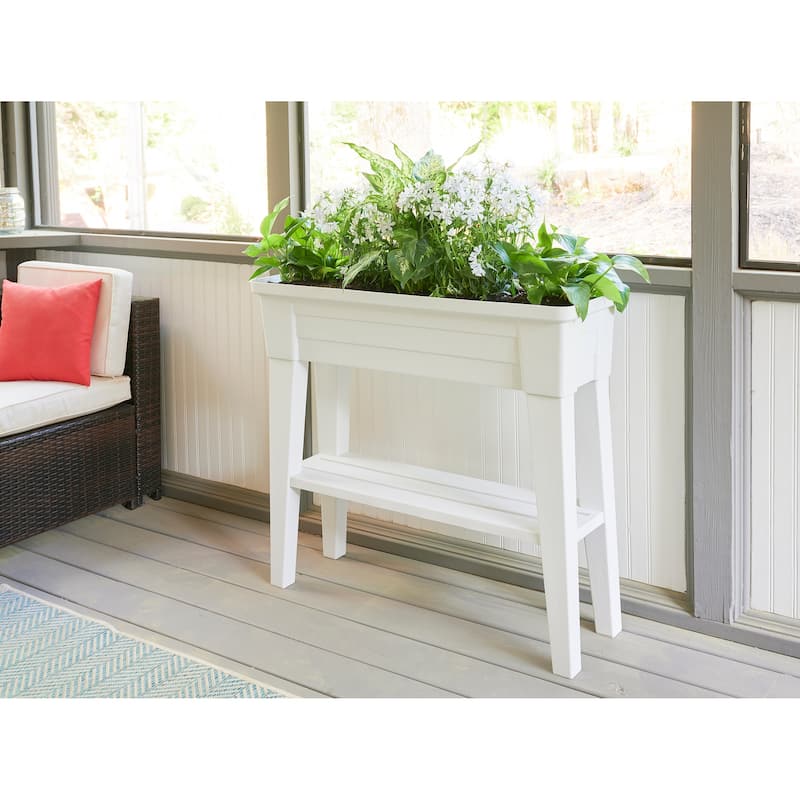 Southern Patio Raised Planter with Storage Shelf, 40-Quart Capacity