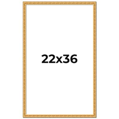 22x36 Frame Gold Real Wood Picture Frame Width 1 inches | Interior