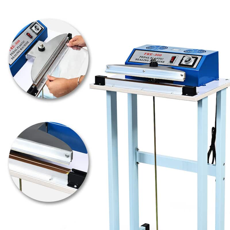 Gymax 12" Foot Pedal Impulse Sealer Heat Seal Plastic Bag Sealing