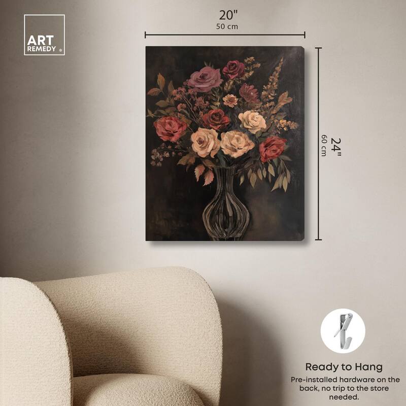 Smoldering Bouquet Canvas by Art Remedy, Gallery Wrapped