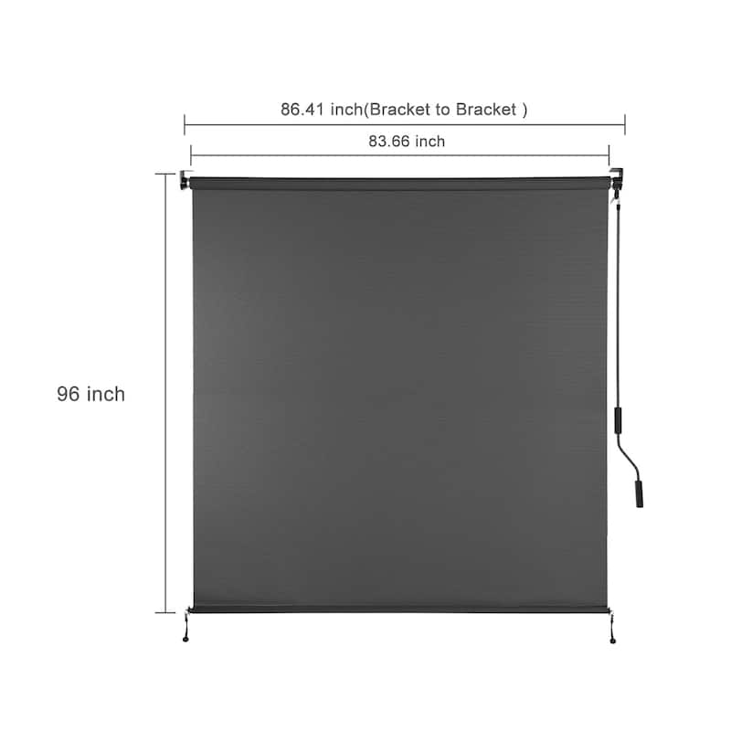 Aoodor 5% Openness Cordless Solar Fabric Roller Shade, 95% UV Protection Blinds