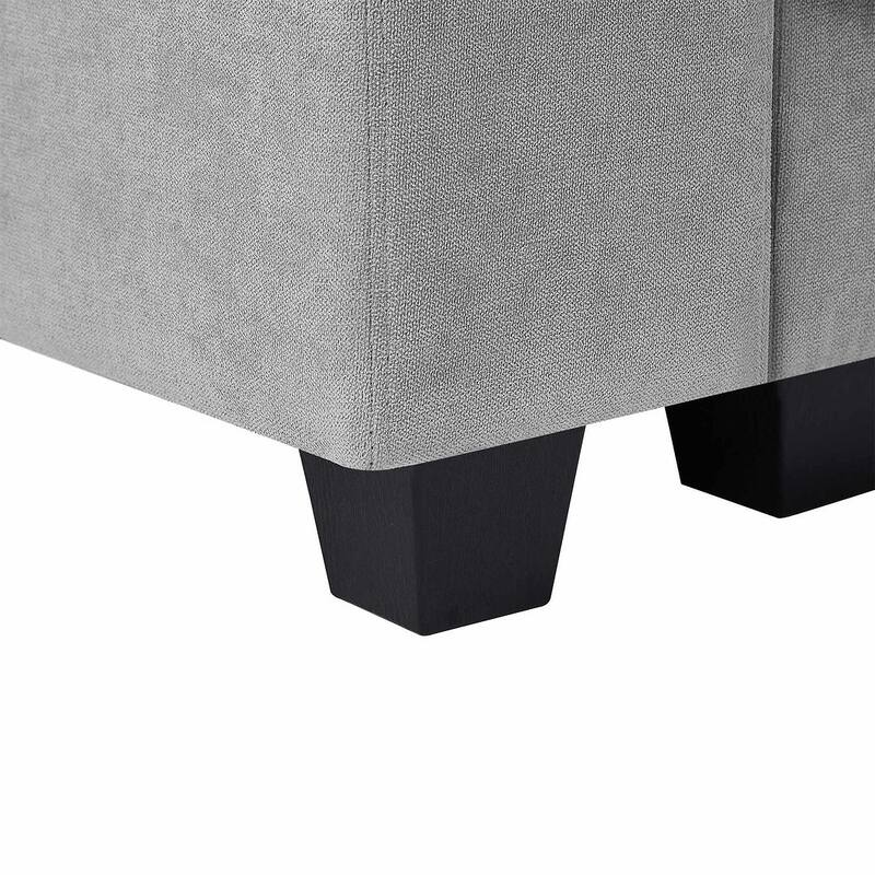 Modern Linen Upholstered Large Modular Sectional Sofa, L-Shape Couvertible Sofa Couch with Reversible Chaise for Living Room