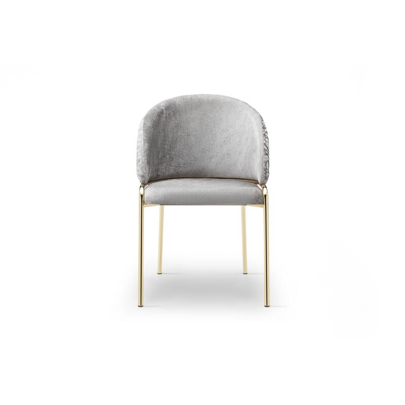 Onyx Chair With Gold Legs - Beige - 21 x 22.5 x 33.5