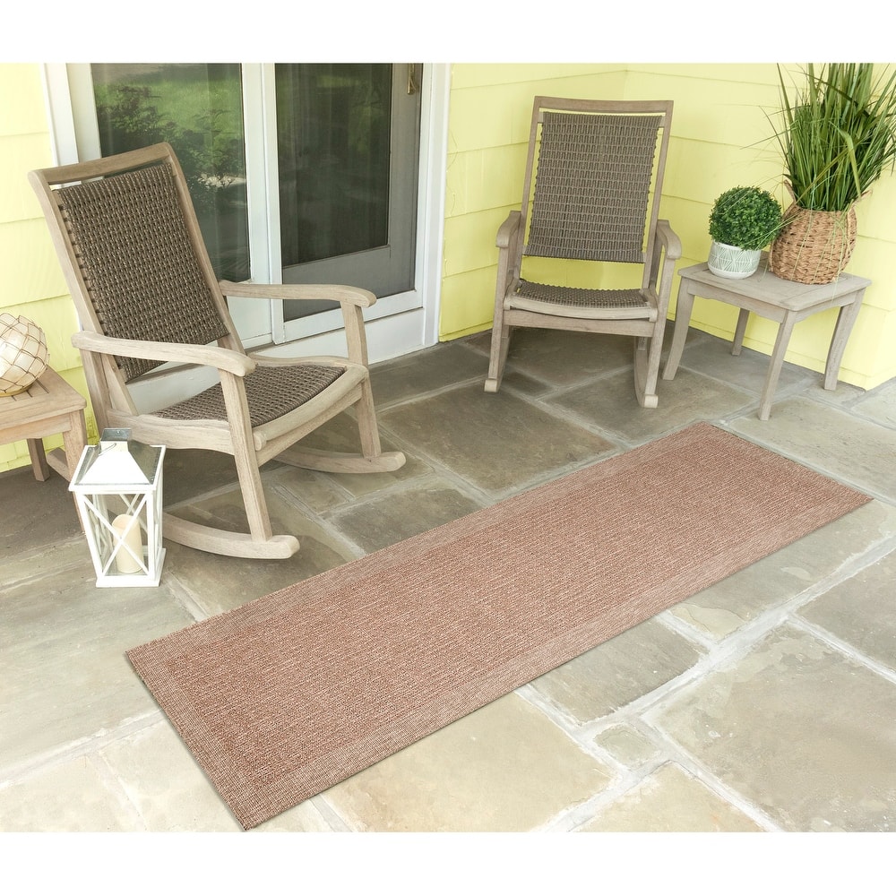 Liora Manne Sahara Texture Border Indoor/Outdoor Rug
