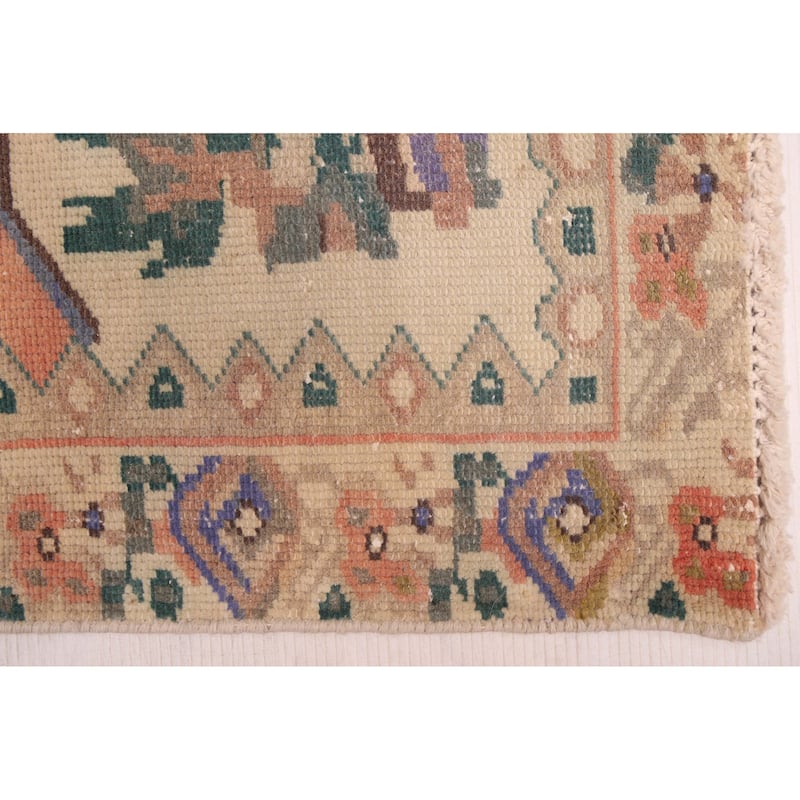 ECARPETGALLERY Hand-knotted Antalya Vintage Tan Wool Rug - 6'9 x 9'6