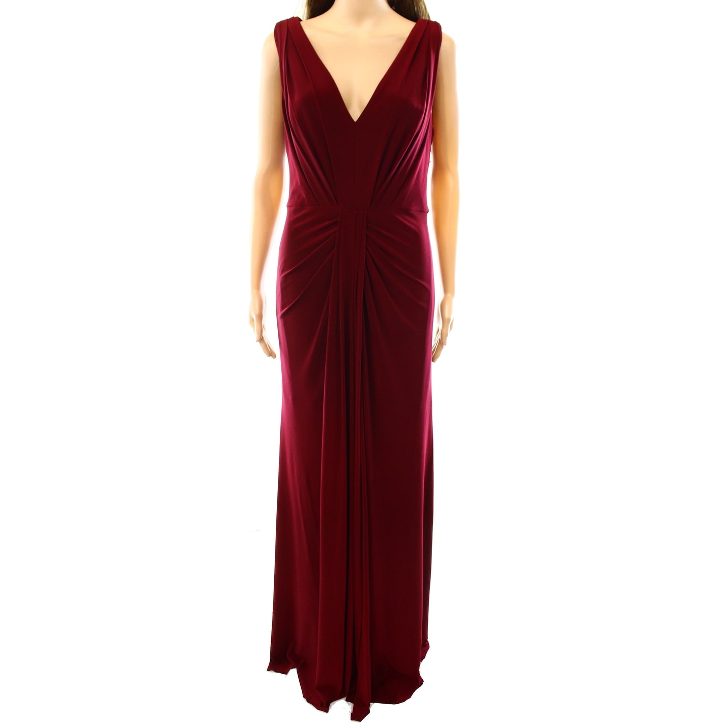 vera wang burgundy dress