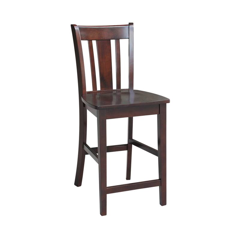 30" Round Pedestal Gathering Height Table with 2 San Remo Counter Height Stools - 3 Piece Set