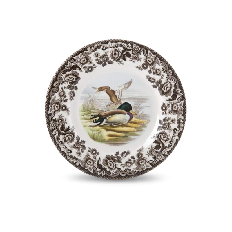 Spode Woodland Salad Plate - Assorted Animals - 8 Inch - Mallard