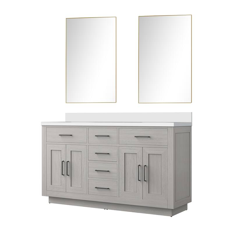 Abbey Bath Vanity with Quartz Top, Sink and Mirror