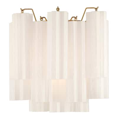 Crystorama Lighting Group ADD-303-WH Addis 2 Light 15" Tall Wall