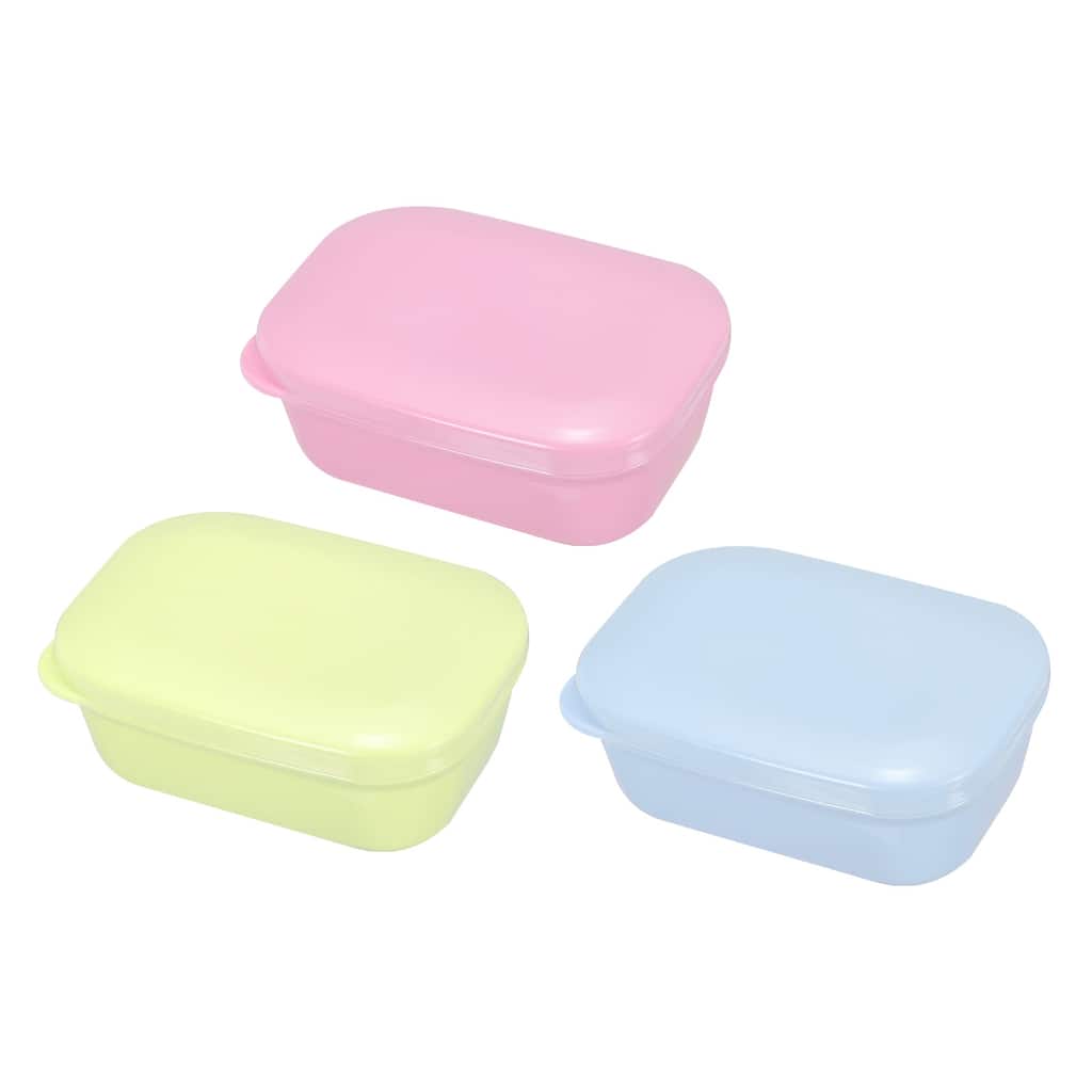 Soap Holder, 3 Pack Bar Soap Dish Container Travel Soap Case