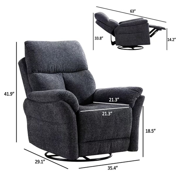 Fabric Overstuffed Swivel Rocker Manual Recliner Chair Bed Bath & Beyond 33626385