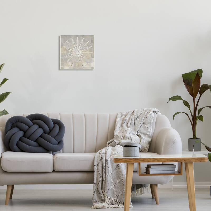 Stupell Balanced Linear Fractal Design Modern Square Pattern Wood Wall Art, Design by Stellar Design Studio - Off-White